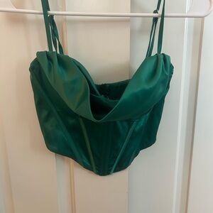 Green corset top